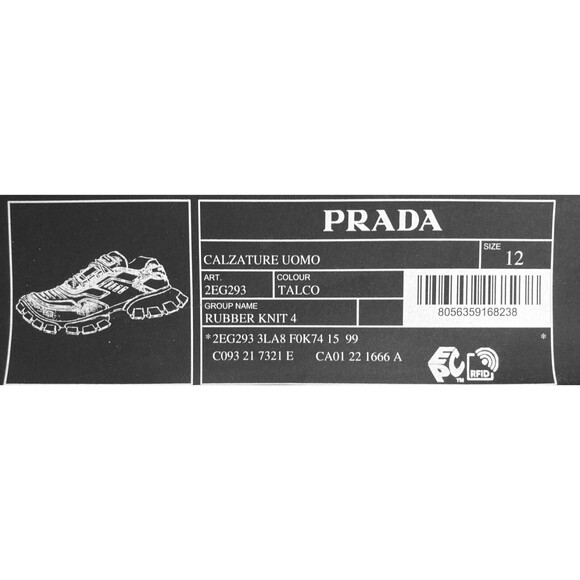 Prada Mens Cloudbust Thunder Chunky Platform Sneakers Shoes Size 12 - Italy Made - Picture 6 of 6